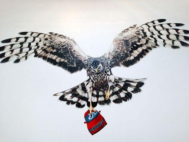 Jeremy Deller, the artist featured in the British pavilion, had one of the most talked about installations at the Venice Biennale preview, attended by critics, curators and collectors from around the world. Photo by mary Louise Schumacher